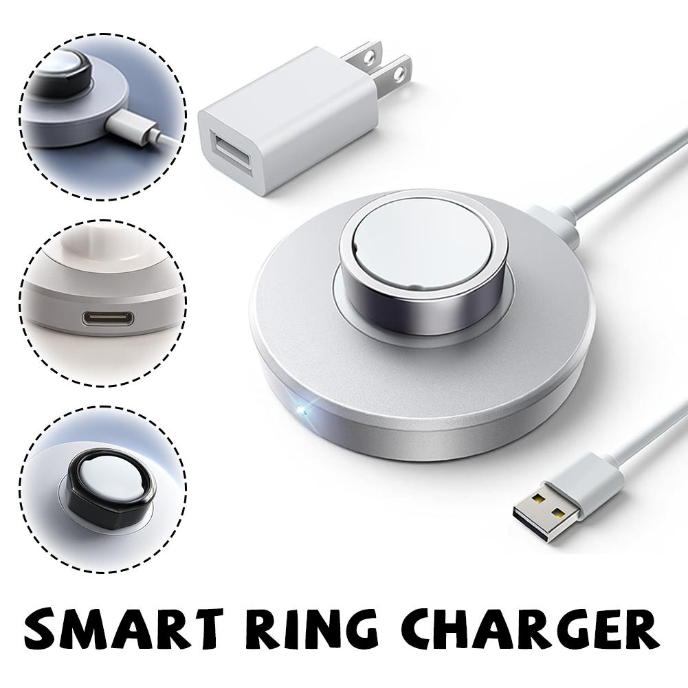 Smart Ring Wireless Magnetic Charger Dock - Przenośna stacja ładująca USB do inteligentnych