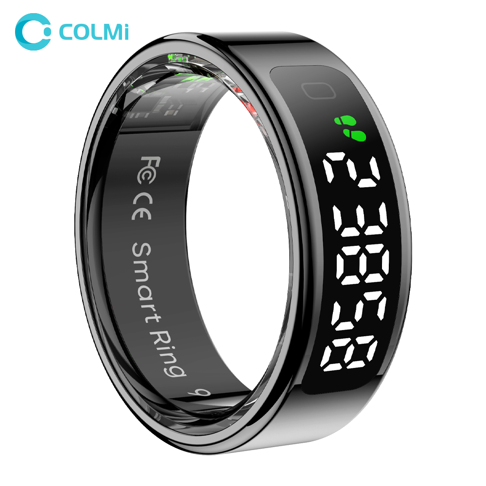 Smart Ring Health Tracker Heart Rate Sleep - Inteligentny pierścień COLMI R12 z ekranem