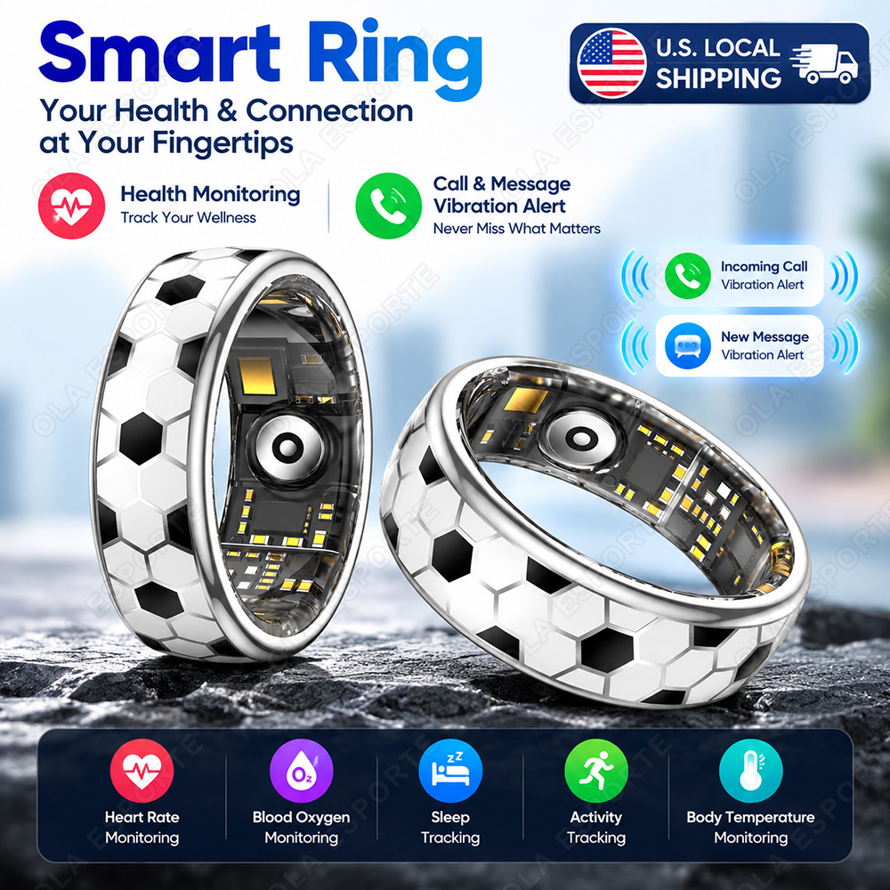 Smart Ring Step Calorie Fitness Monitor - Inteligentny pierścień z funkcją wibracji, dla