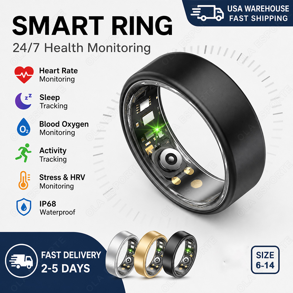 Smart Ring Step Calorie Fitness Monitor - Inteligentny pierścień 2026 – całodobowe monitorowanie