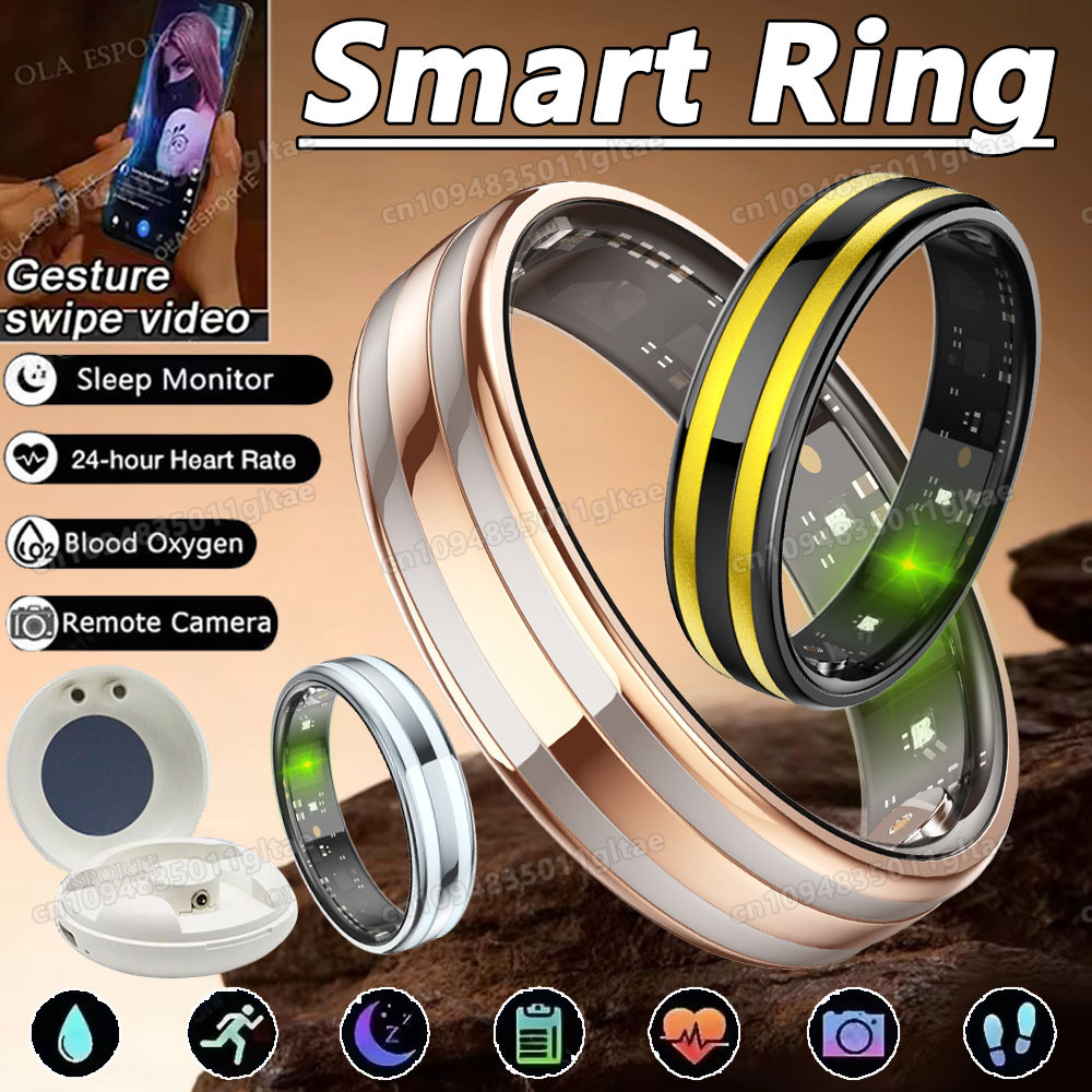 Smart Ring Health Tracker Heart Rate Sleep - Inteligentny pierścień z czujnikiem gestów, monitor