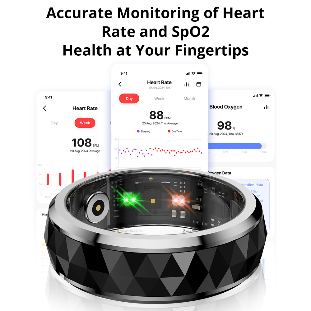 2024 COLMI R11 Smart Ring, Fid – Smart Ring Health Tracker Heart Rate Sleep recenzja i cena