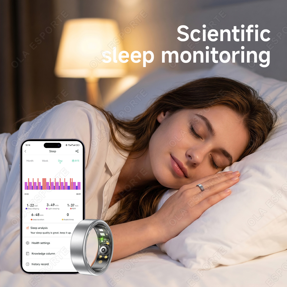 Pierścień inteligentny dla kob – Smart Ring Health Tracker Heart Rate Sleep recenzja i cena