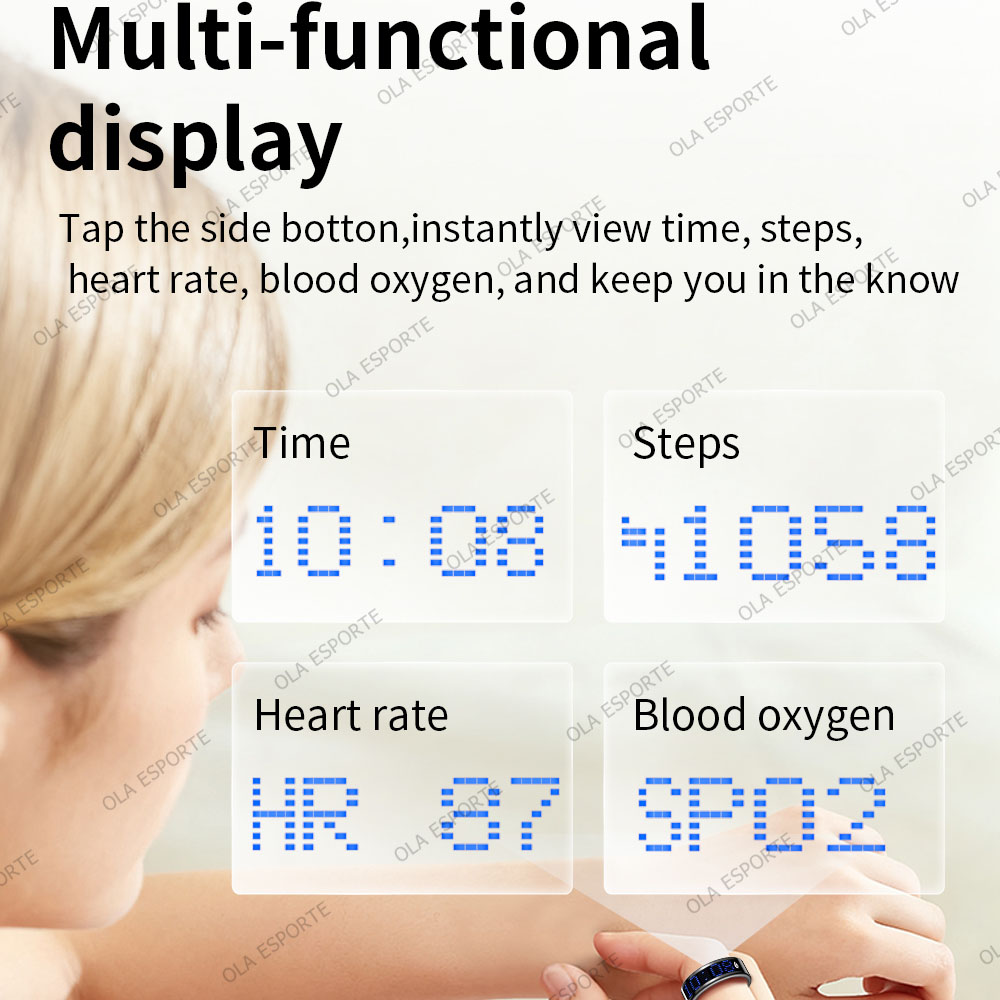 Inteligentny pierścień z ekran – Smart Ring Health Tracker Heart Rate Sleep recenzja i cena