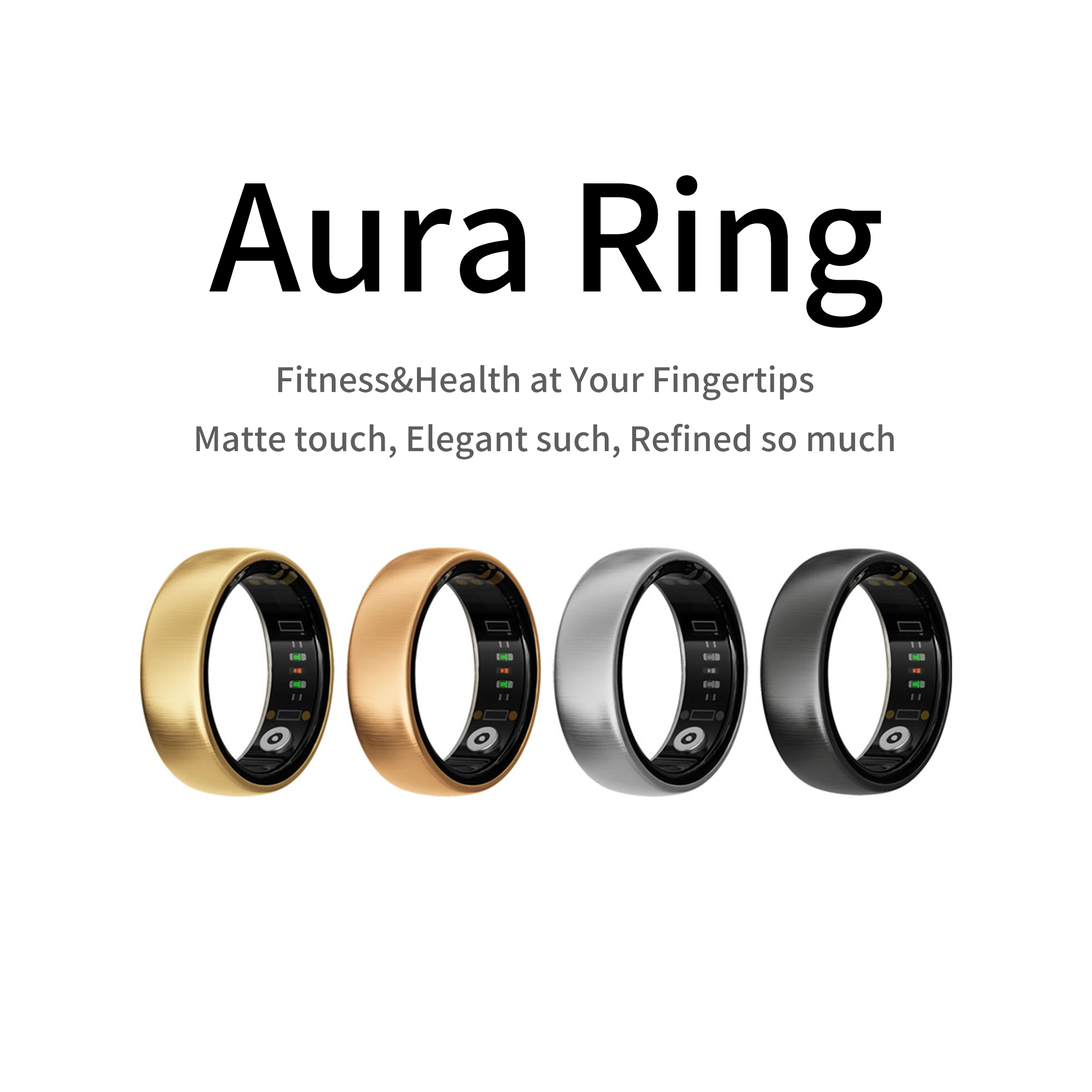 AURA Matt Smart Ring Fitness S – Smart Ring Health Tracker Heart Rate Sleep recenzja i cena