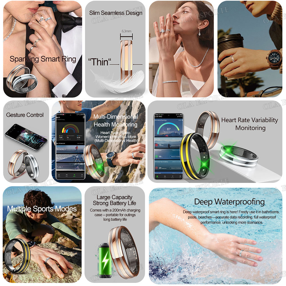 Inteligentny pierścień z funkc – Smart Ring Health Tracker Heart Rate Sleep recenzja i cena