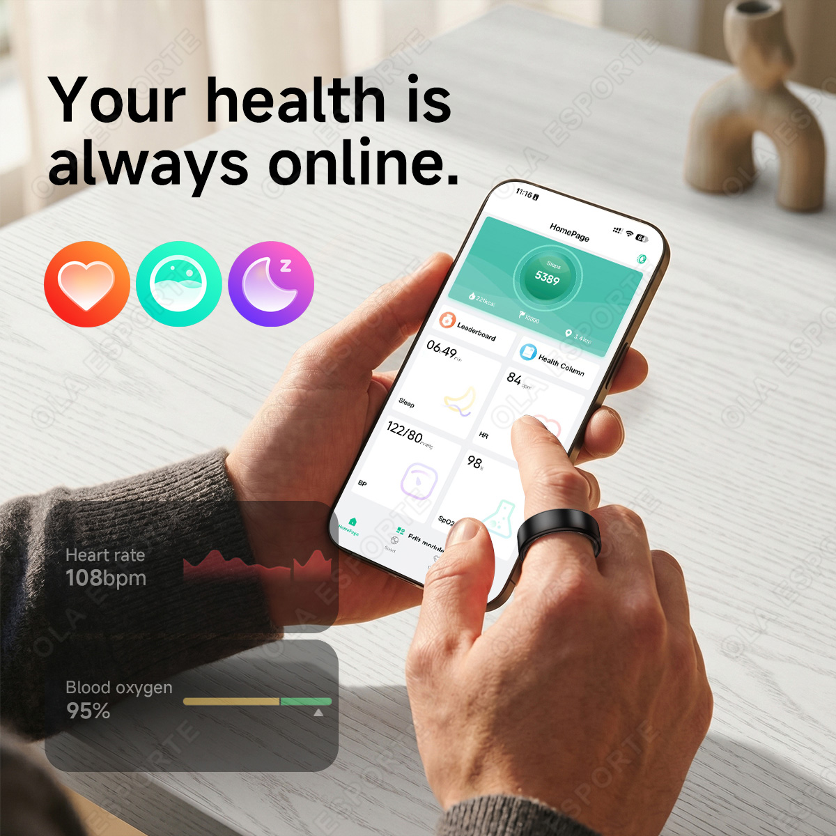 Inteligentny pierścień R10 z e – Smart Ring Health Tracker Heart Rate Sleep recenzja i cena