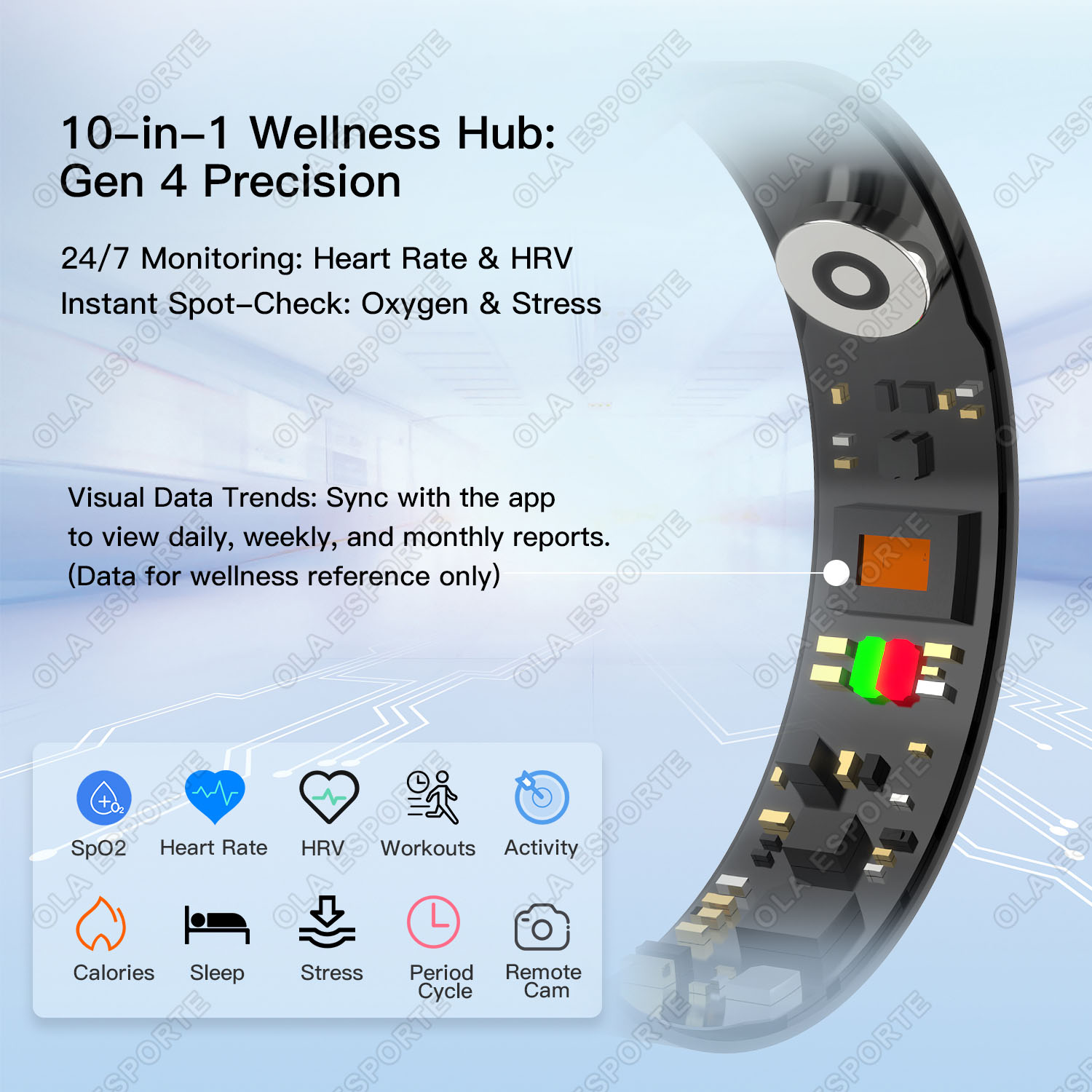 Nowy inteligentny pierścień na – Smart Ring Step Calorie Fitness Monitor recenzja i cena