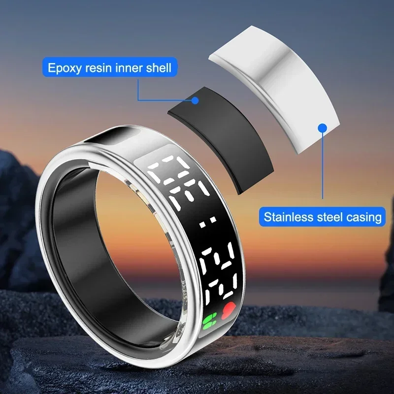 Inteligentny pierścień dla męż – Smart Ring Health Tracker Heart Rate Sleep recenzja i cena