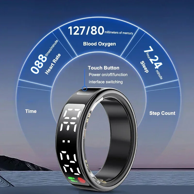 Inteligentny pierścień dla męż – Smart Ring Health Tracker Heart Rate Sleep recenzja i cena